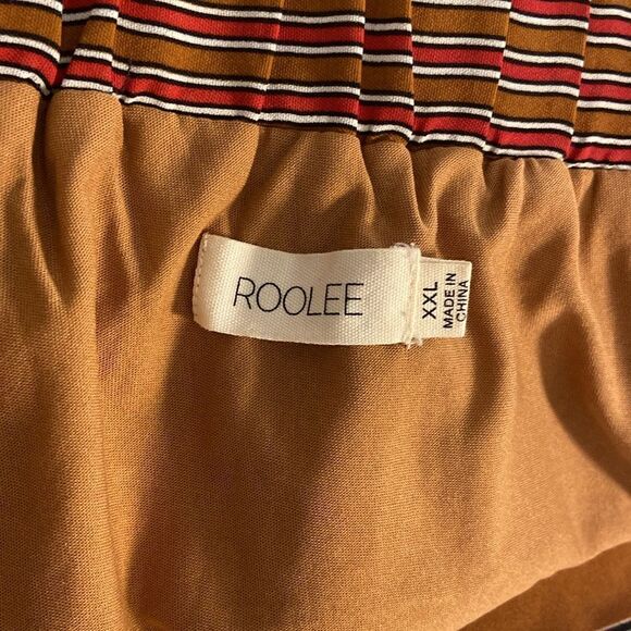 Multi stripe Button Down Skirt Roolee Size XXL Fall colors - Picture 4 of 6